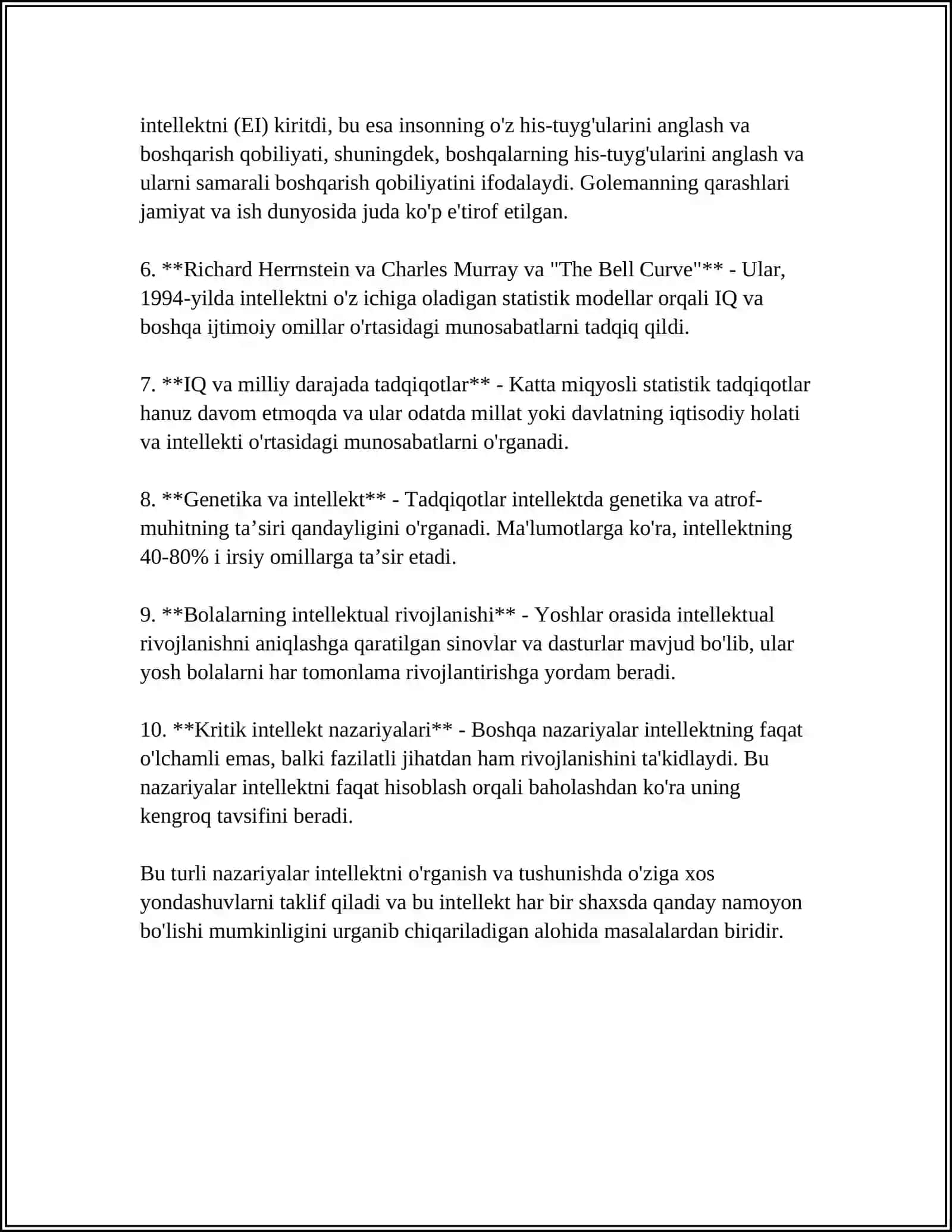 INTELEKT VA KREATIVLIK NAZARIYASI 4