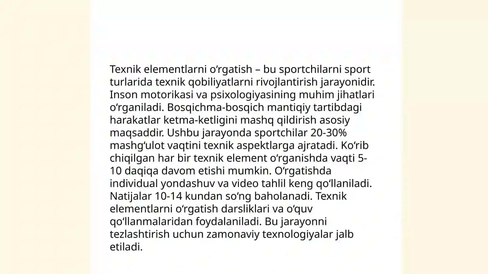 Sportchilaring texnik va taktik tayyorgarligi 4