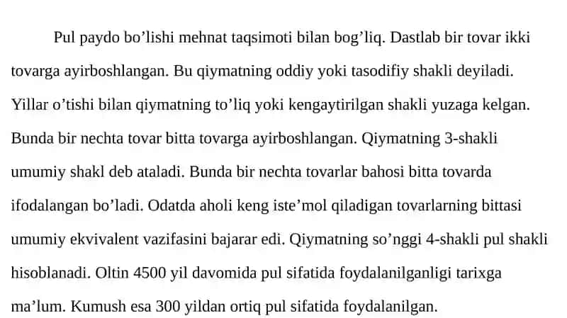 PULNING PAYDO BO’LISHI, ZARURLIGI VAFUNKTSIYALARI 4