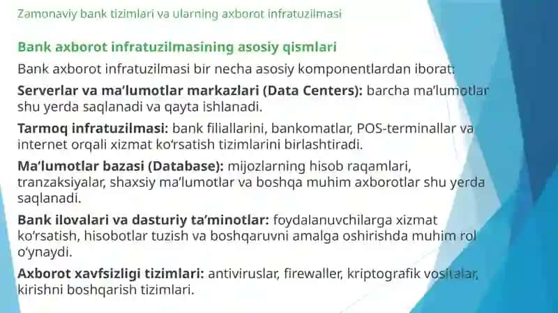 BANK SOHASIDA KOMPYUTER TIZIMI AXBOROT XAVFSIZLIGINI TAMINLASH 4