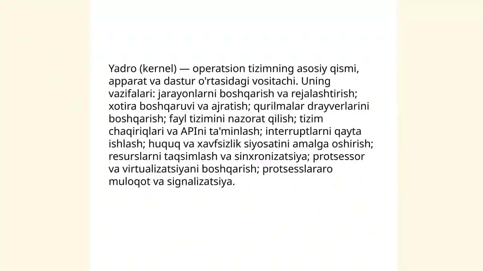 Operatsion tizimlar (OS) asoslari 4