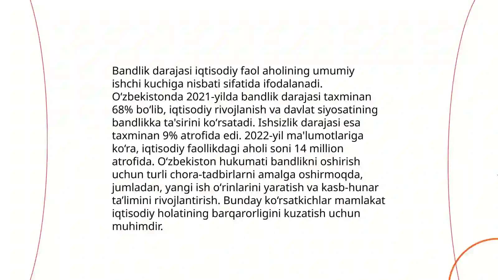 Bandlilik va ishsizlik statistikasi 4