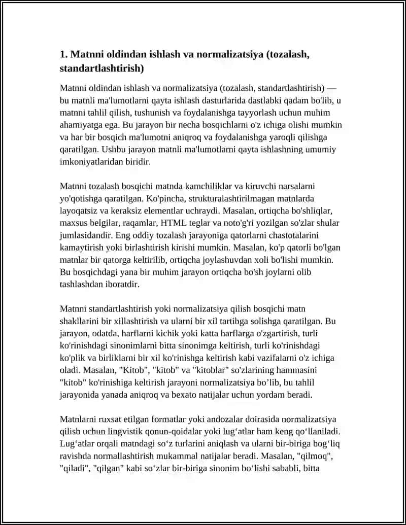 MATNLI MA'LUMOTLARNI QAYTA ISHLASH DASTURLARINING IMKONIYATLARI 4