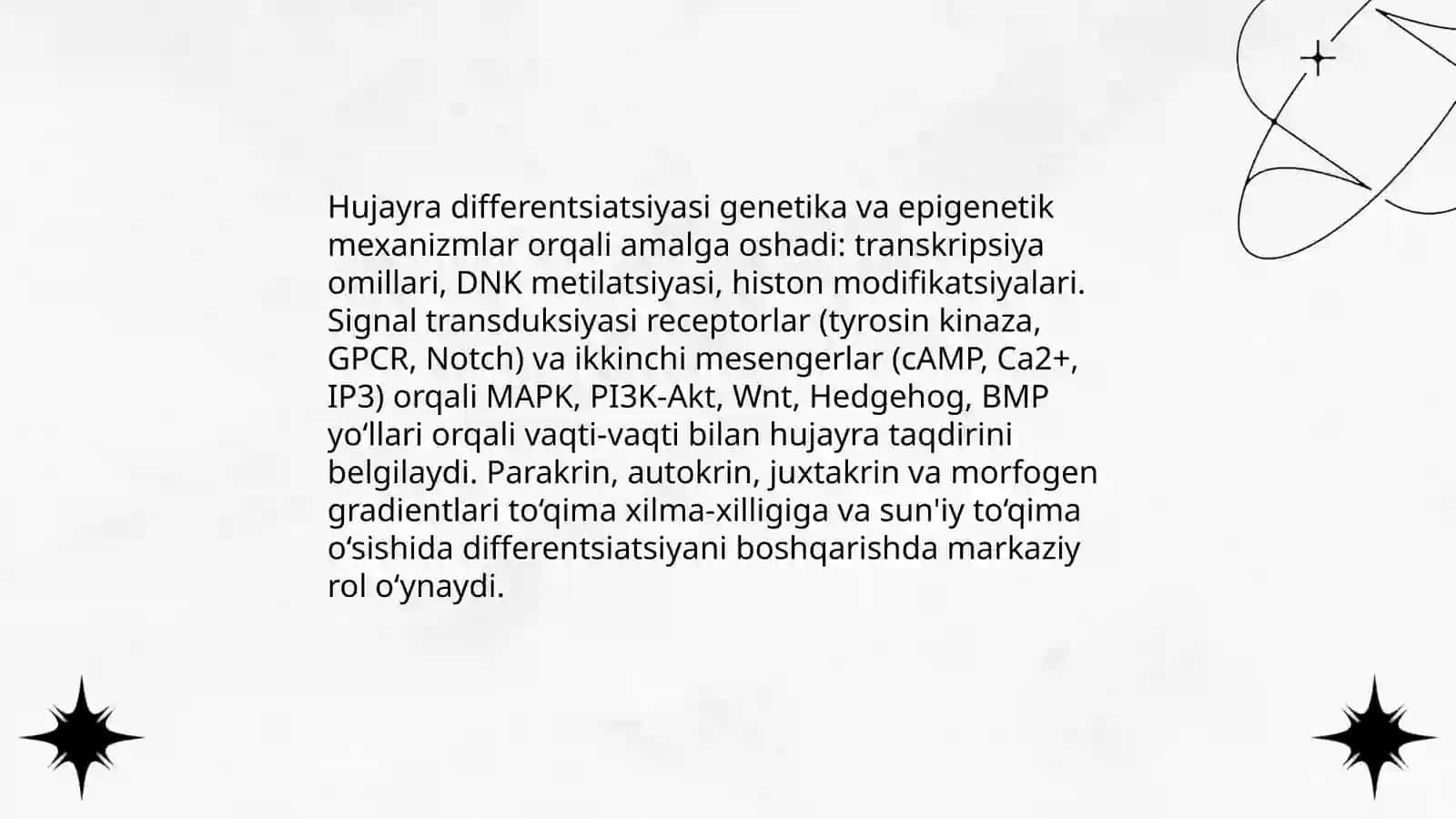 Hujra differentsiatsiyasi va signal transduksiyasi mexanizmlari 4