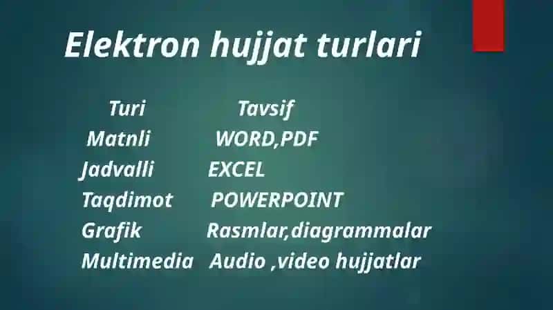 Elektron hujjatlar 4