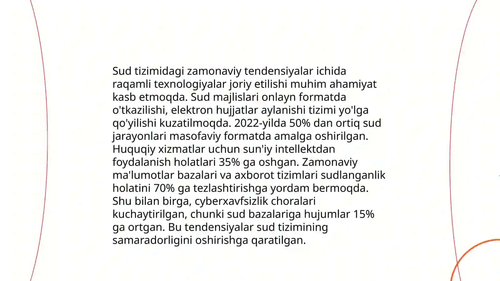 Huq-targ'ibot organlari va sud tisimidagi o'zgarishlar 4