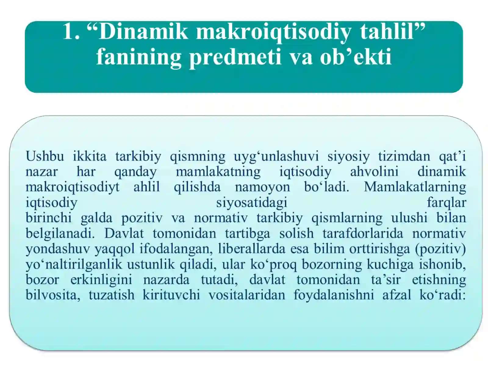 DINAMIK MAKROIQTISODIY TAHLIL 4