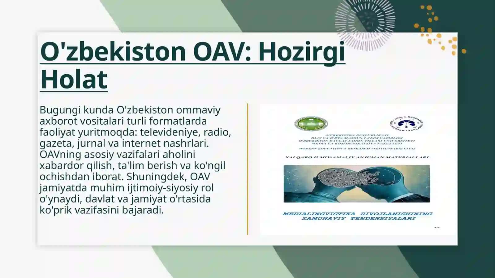 Oʻzbekiston OAV: Tarixiy Bosqichlar 4