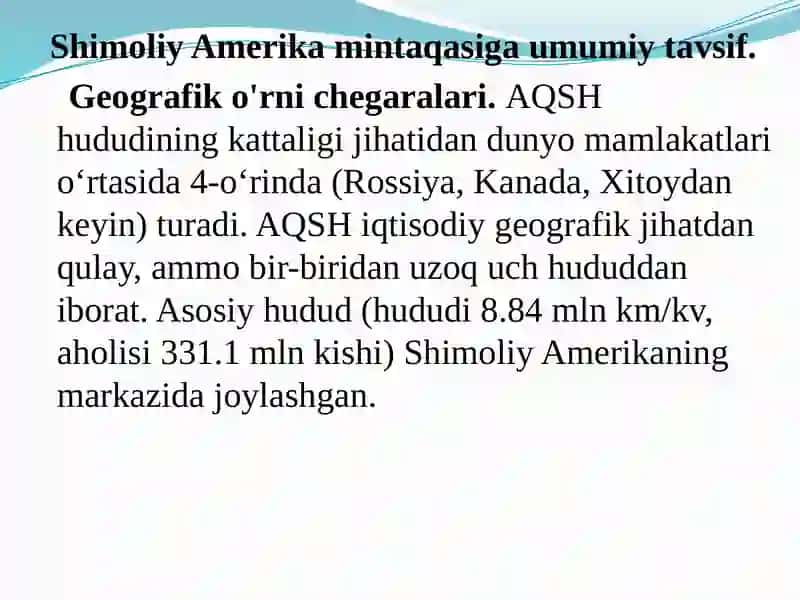 Amerika Qo’shma Shtatlari 4