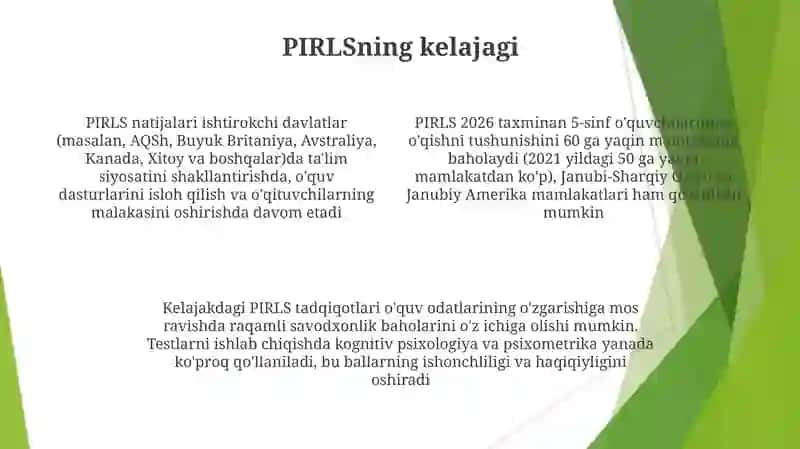 PIRLS xalqaro baholash dasturi 4