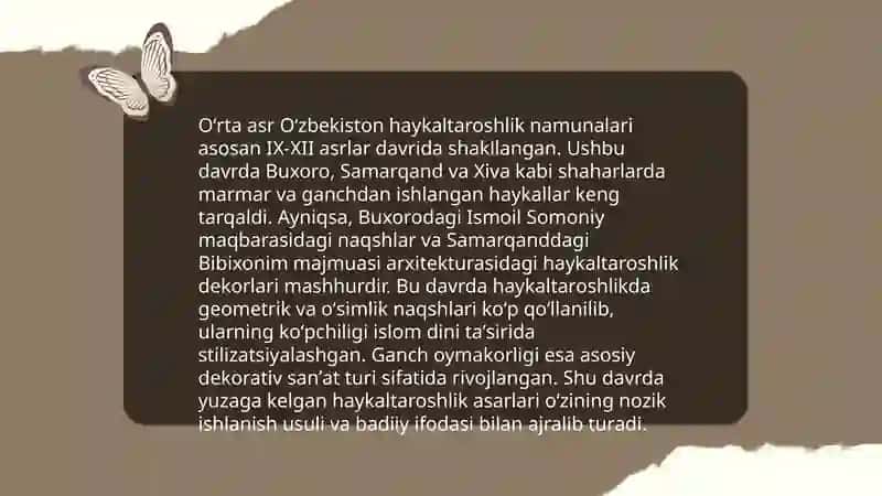 Oʻzbekiston haykaltaroshlik sanʼati namoyondalari 4
