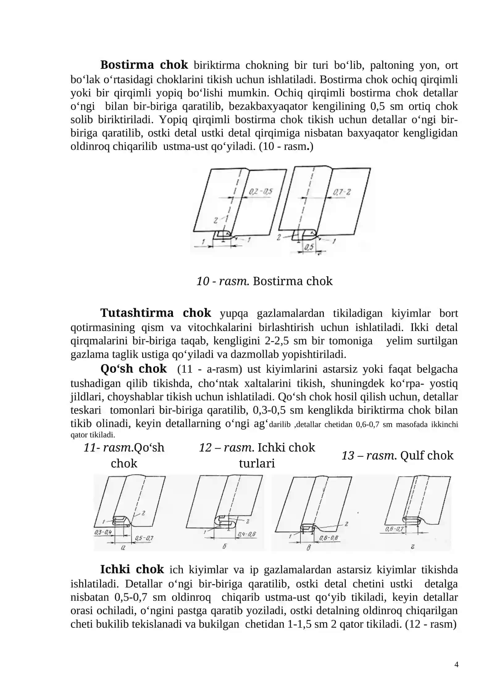 Ayollar milliy ko‘ylaklarida qo‘llaniladigan chok turlari mavzusini o‘qitishda klaster metodini qo‘llash 4