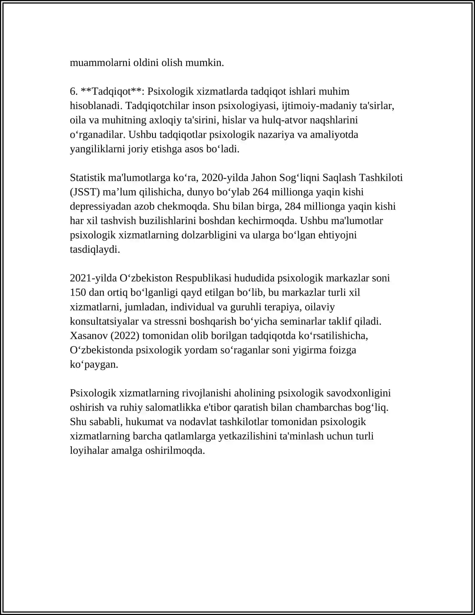 PSIXOLOG ISH JOYINI TASHKIL QILISH 4