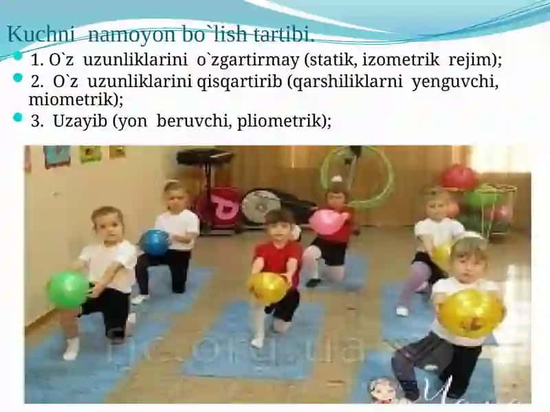Bolalar va o`smirlarning jismoniy sifatlarini rivojlantirish 4