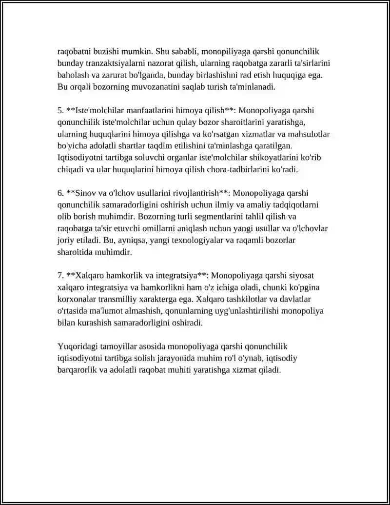 MANAPOLIYAGA QARSHI QONUNCHILIK VA ULARNING AMAL QILISHI 4