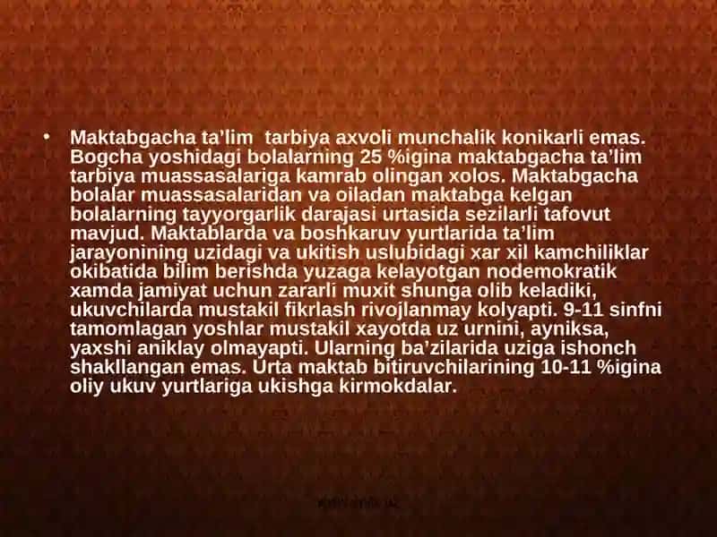 Ta’lim sohasidagi mavjud kamchiliklar 4