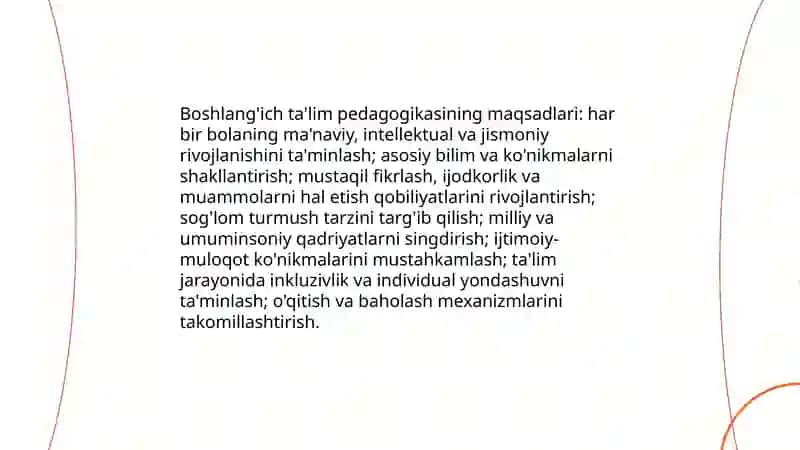 Boshlang'ich ta'lim pedagogika fanining predmeti,maqsadi,vazifasi,ilmiy tatqiqot mefodlari 4