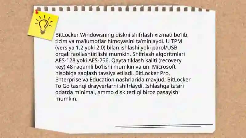 Windows tizimining qoʻshimcha imkoniyatlari 4