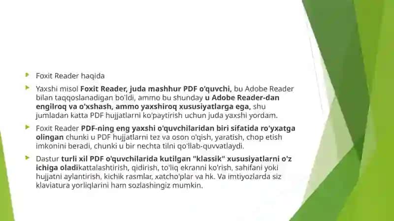 Adobe Reader va Fotix Reader dasturlari tarixi 4