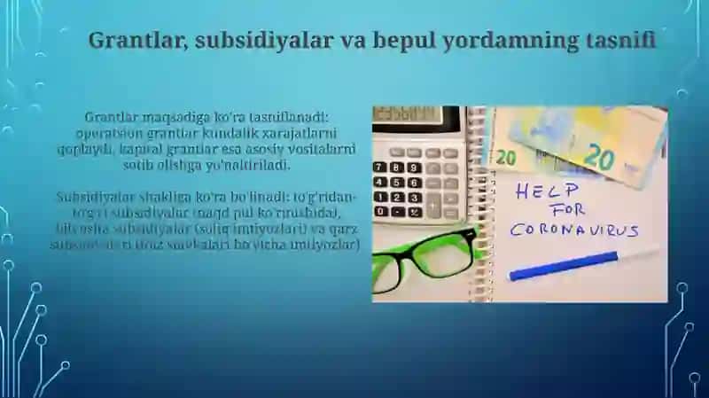 Grantlar, Subsidiyalar, Beminnat yordamlar va Ularini Hisobga Olish 4