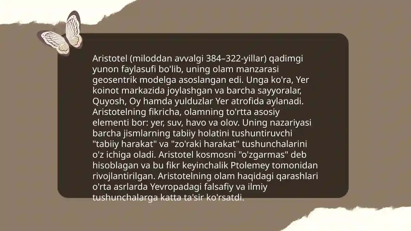 Olamning klassik va ilmiy manzarasi 4