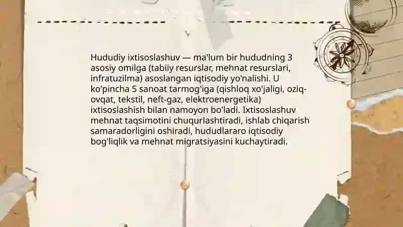 Mexnat taqsimotining tarmoq va hududiy xususiyatlari 4
