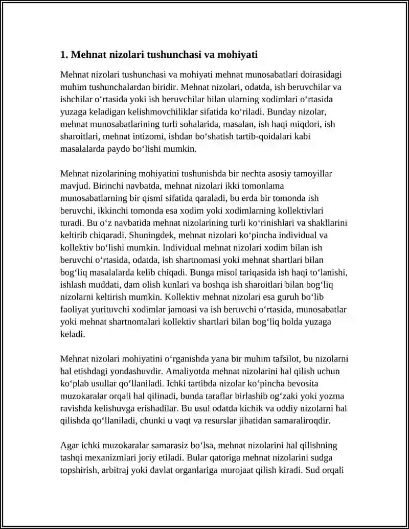 MEHNAT NIZOLARI TUSHUNCHASI VA UNI HAL QILISHNING HUQUQIY ASOSLARI 4