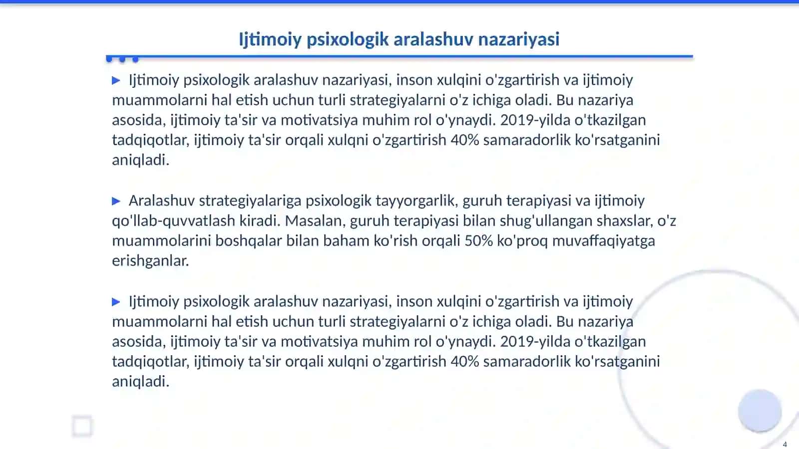 Og'ishgan xulqning turli shakllarida ijtimoiy psixologik aralashuv strategiyalari 4