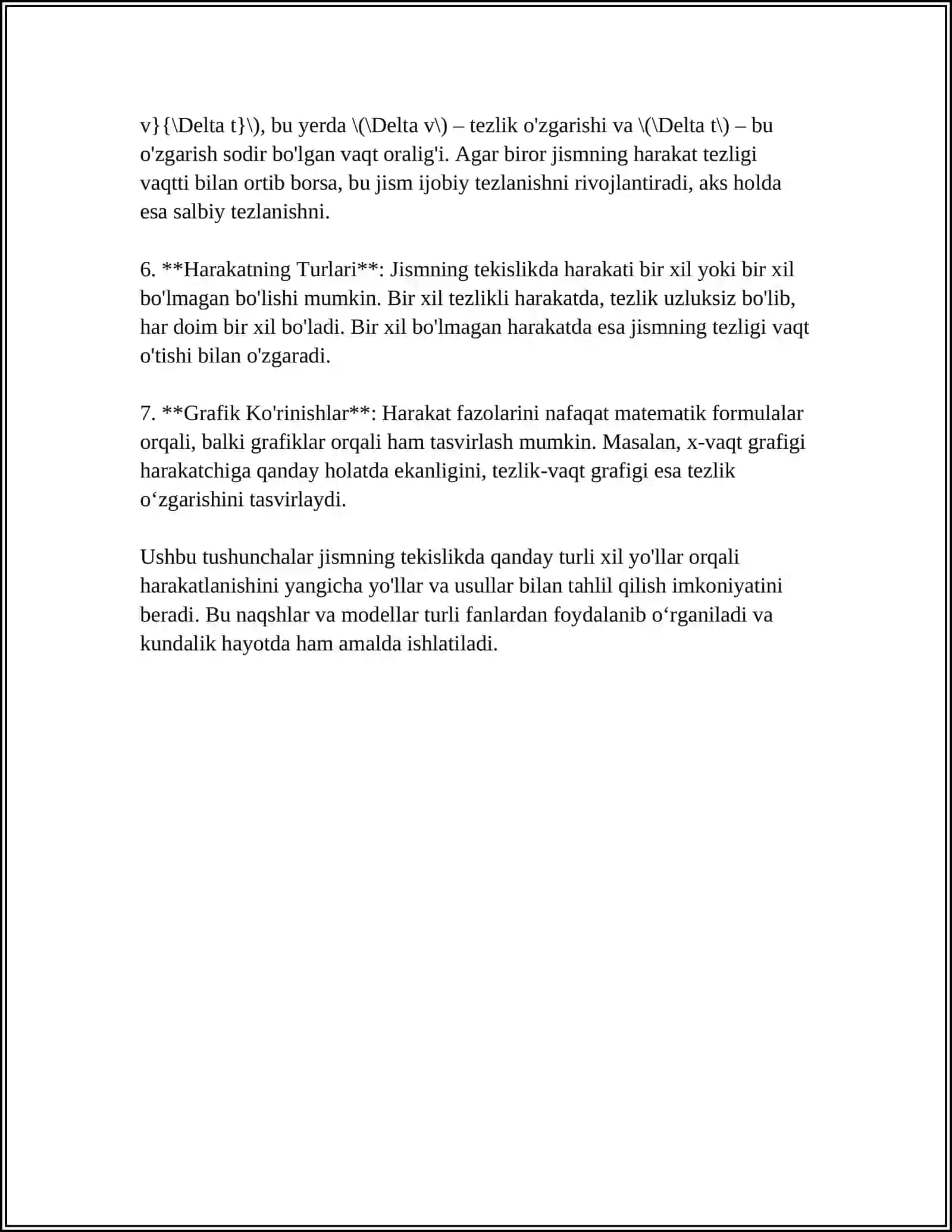 JISMLARNING QIYA TEKISLIKDAGI HARAKATI 4