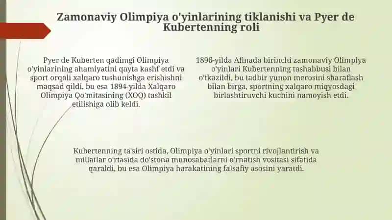 Olimpiya o'yinlari tarixi 4