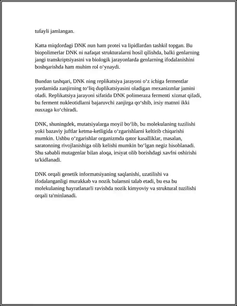 DNK VA RNK. PURIN VA PIRIMIDIN ASOSLARI.NUKLEOZIDLAR 4