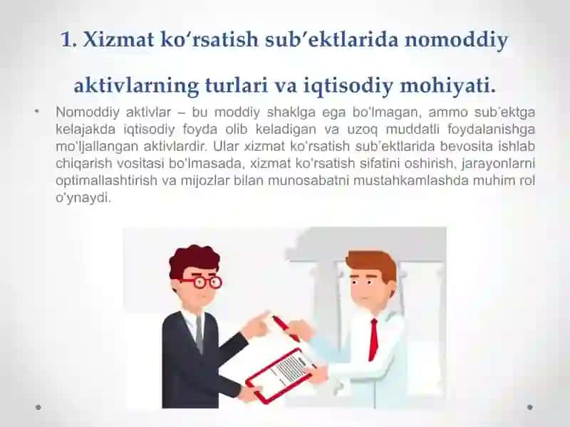 Xizmat ko‘rsatish sub’ektlarida nomoddiy aktivlarni hisobga olishning o‘ziga xos xususiyatlari 4