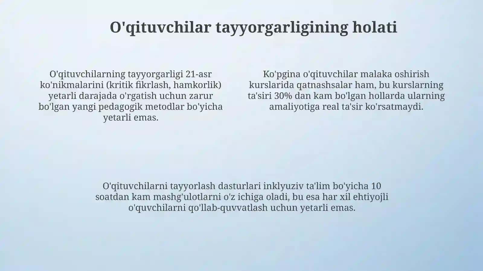 Ta'lim Resurslarining Yetishmasligi 4