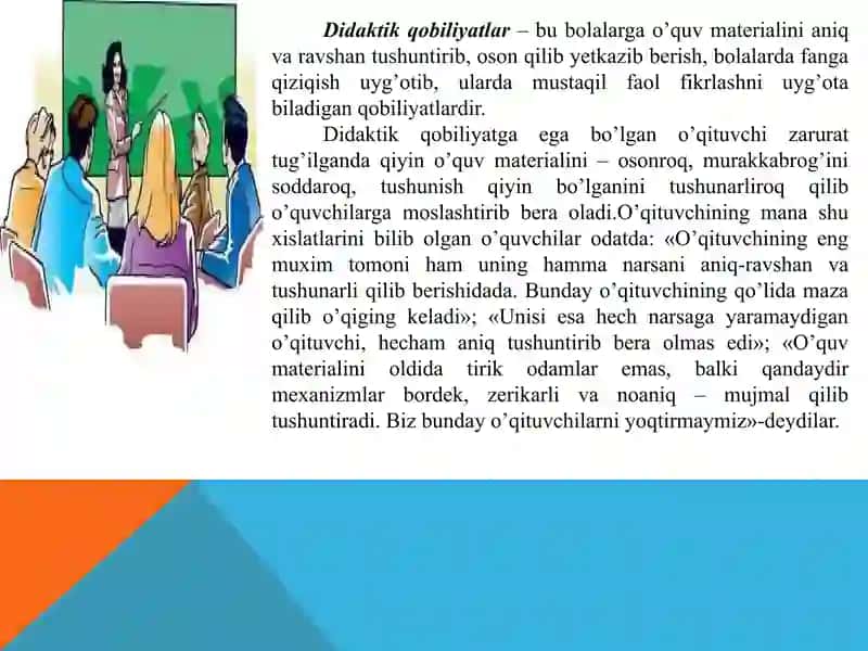 Pedagogik qobiliyatning turlari va ularning tashnifi 4