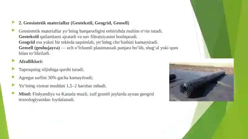 Avtomobil yo’llarini rekonstruksiya qilishda chet-el texnologiyasi 4