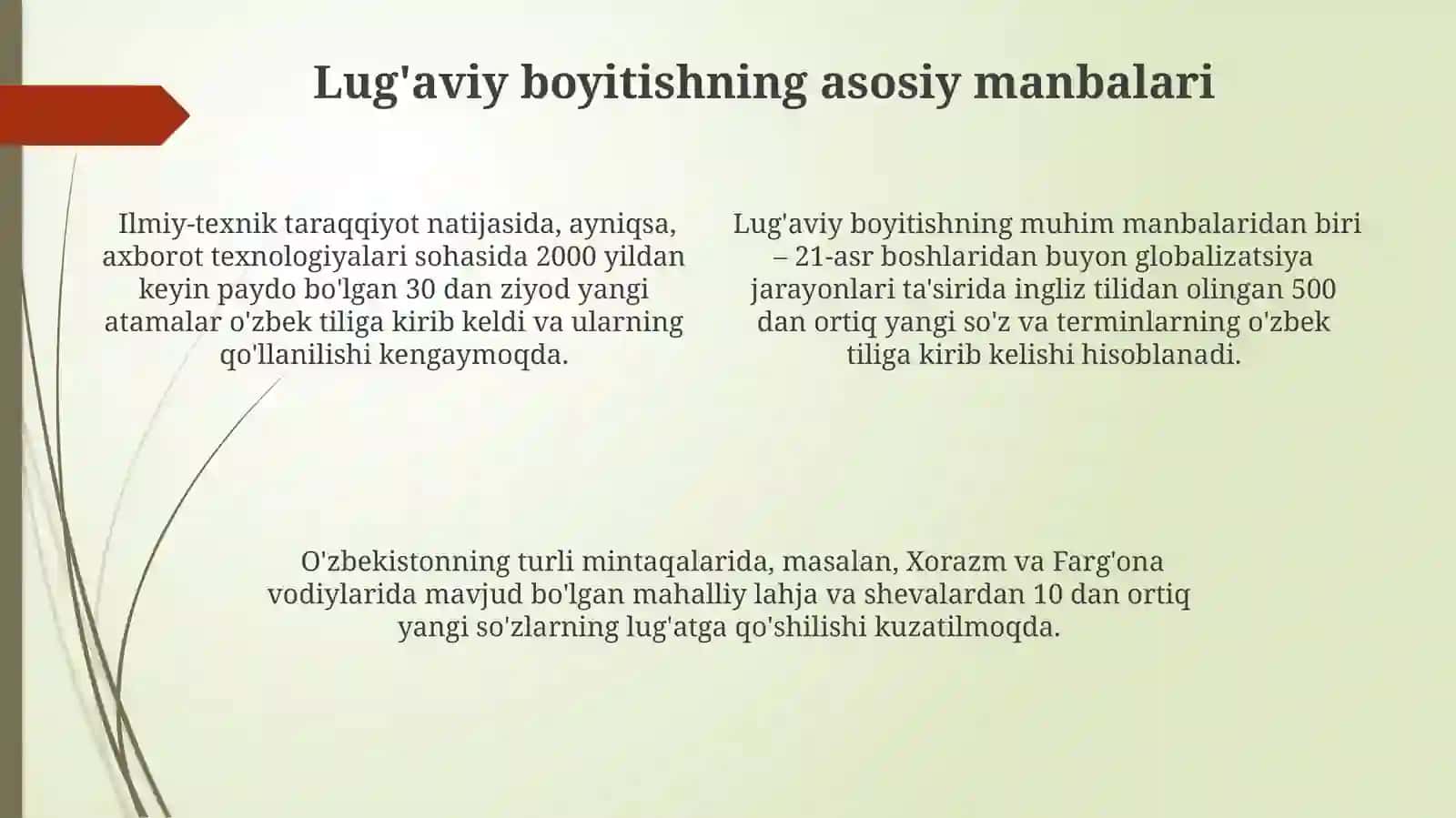 So‘zlarning boyib borish manbalari (soha gayangikirib kelgan so‘zlar asosida) 4