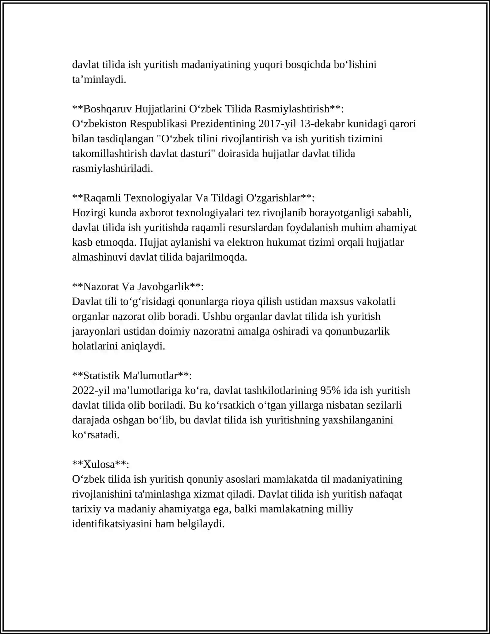 DAVLAT TILIDA ISH YURITISHNING AFZALLIKLARI VA ISTIQBOLLARI 4