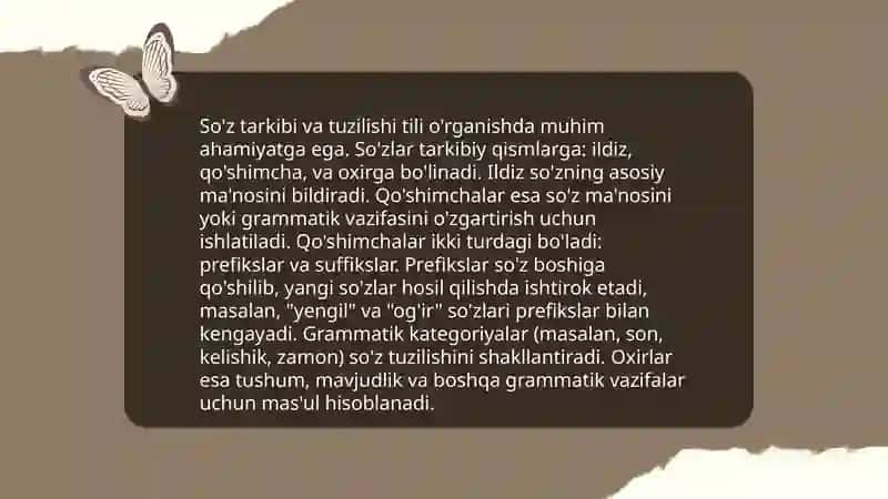 So'z tarkibini o'rganishda orfografik mashqlarni tashkil etish. 4