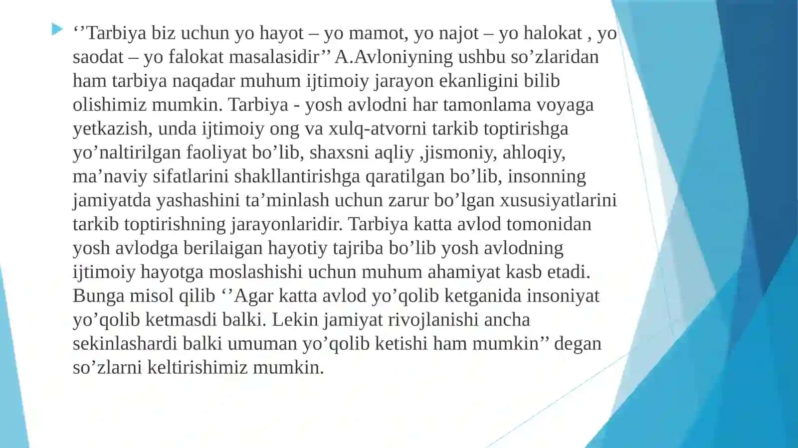 Milliy va jahon tarbiya konsepsiyalari 4