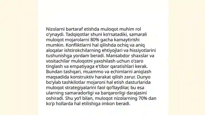 Mutaxassislarning kommunikativ kompetensiyasini rivojlantirish orqali nizolarni bartaraf etish 4