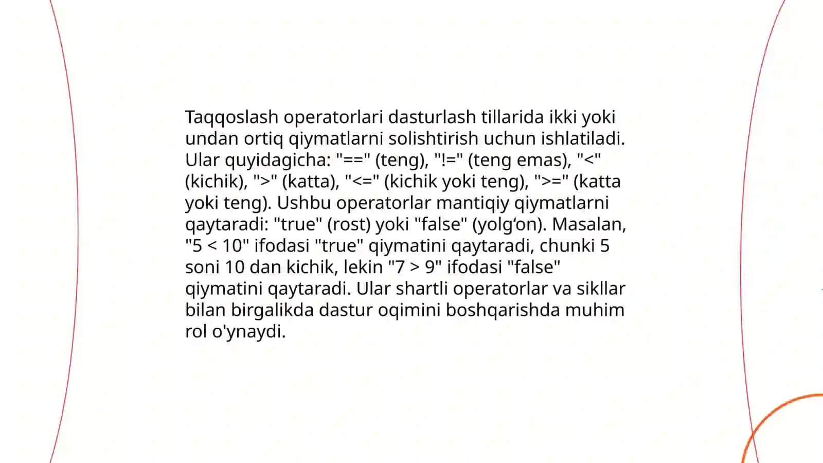 C++ dasturlash tilida ishlatiladigan operator 4