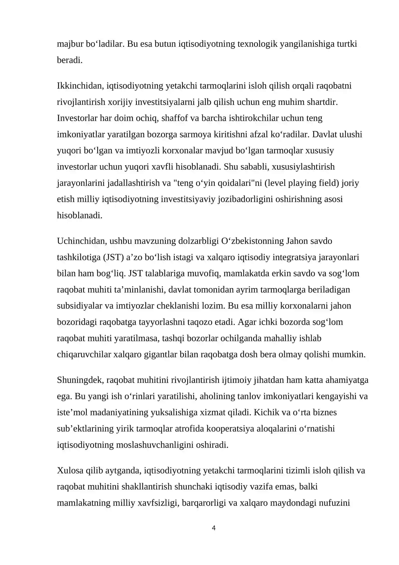 IQTISODIYOT  nazariyasi  KURS ISHI 4