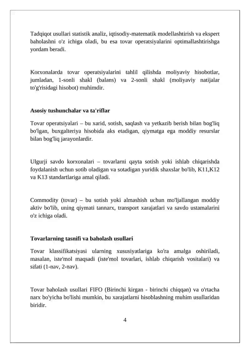 Ulgurji savdo korxonalarida tovar operatsiyalarining hisobi 4