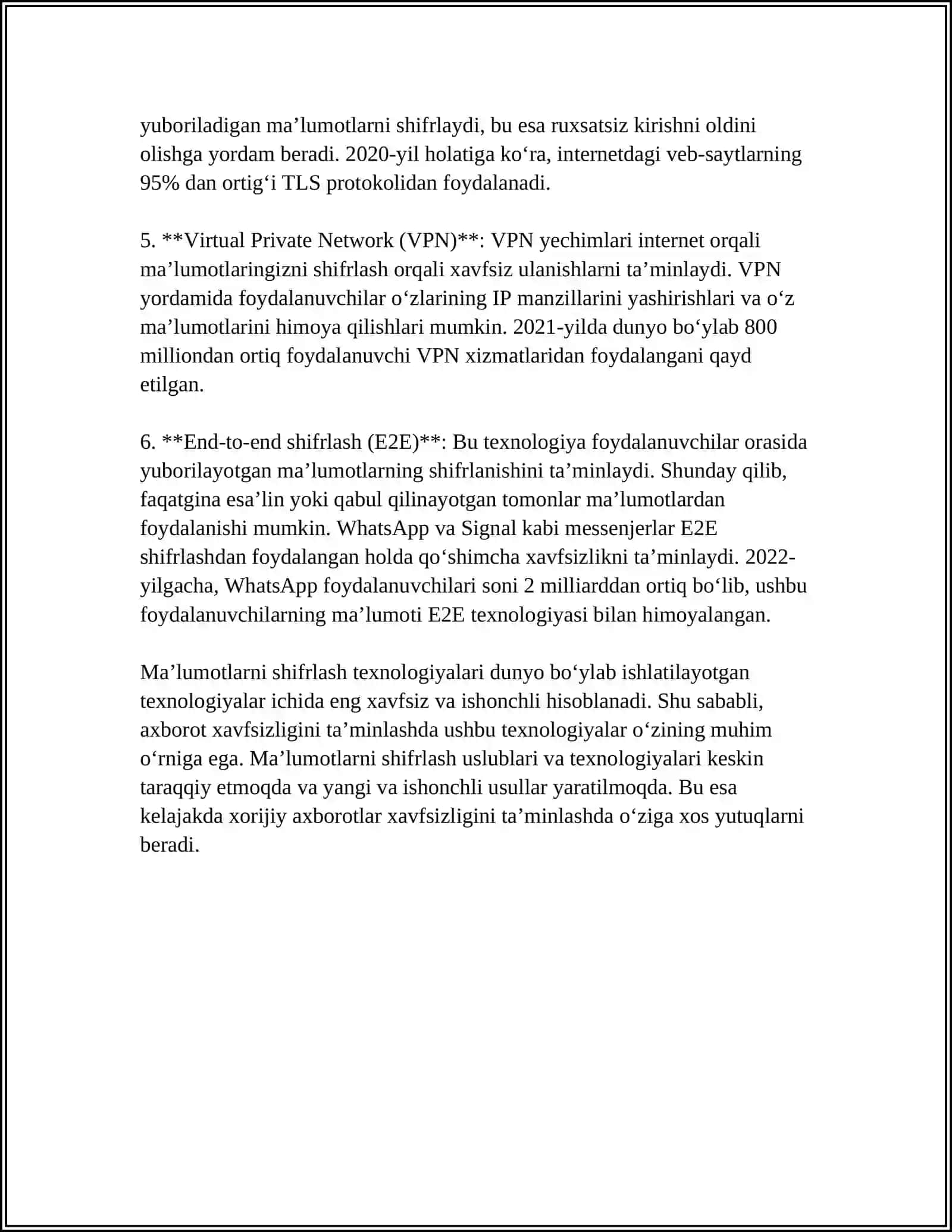 ALOQA TIZIMLARIDA XAFZIKLIK TEXNOLOGIYALARI 4