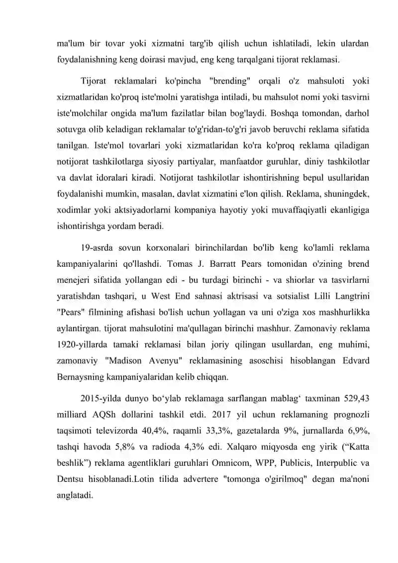 NODAVLAT OMMAVIY AXBOROT VOSITALARIDA REKLAMA 4