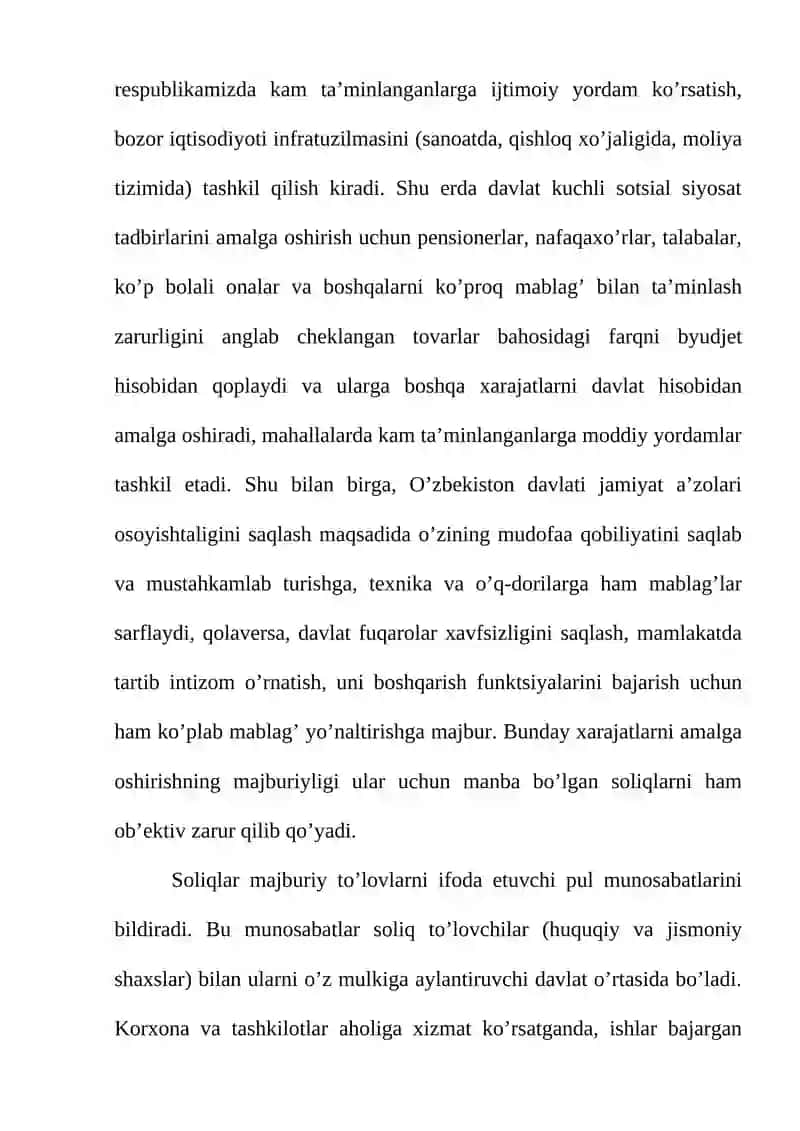 Soliqlar, ularning vazifalari va turlari 4