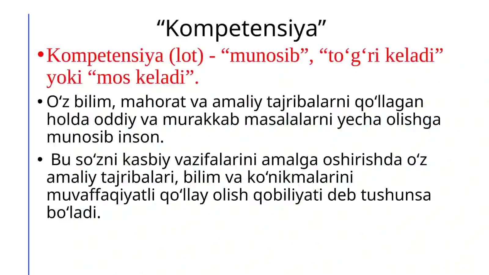 AKADEMIK KO‘NIKMALAR VA KASBIY KOMPETENTLIK FANIGA KIRISH. SHAXSIY AKADEMIK FAOLIYATNI TASHKIL ETISH 4
