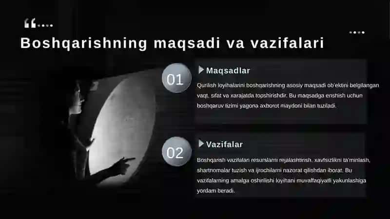 Qurilish loyihalarini boshqarishning asosiy bosqichlari 4
