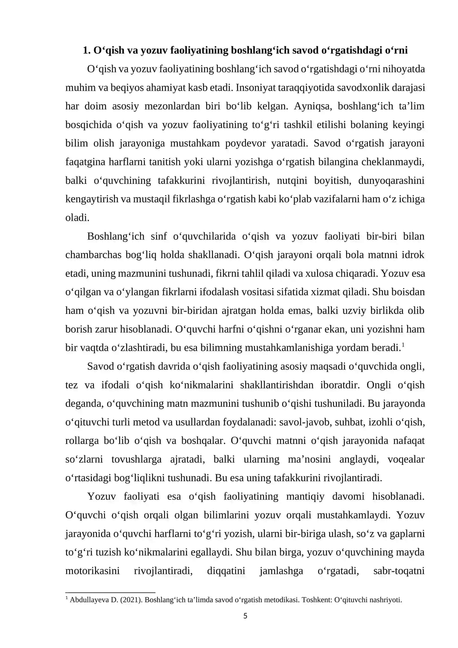 Savod o‘rgatish davrida o‘qish va yozuv faoliyatining bog‘liqligi 4