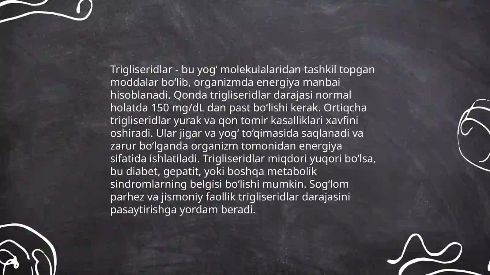 Organizm va ovqat tarkibining asosiy lipidlarning biologik ahamiyati 4